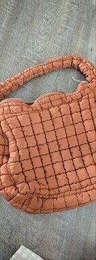 Boutique Street Level Quilted Shoulder Bag in Brown